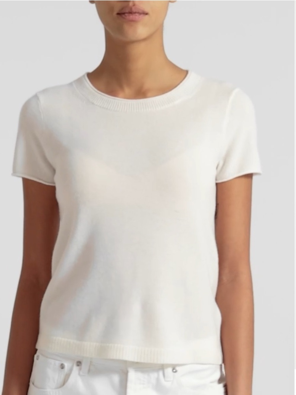 J. Crew Cashmere relaxed T-shirt - Snow